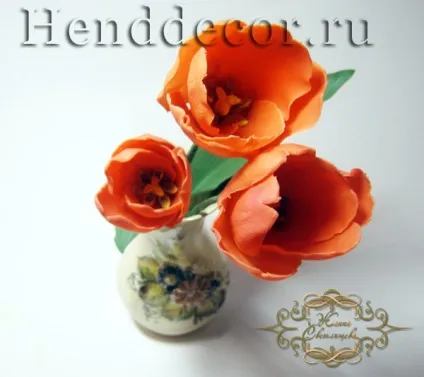 Тюльпани з полімерної глини - калейдоскоп декору (полімерної) Тюльпани з полімерної глини - калейдоскоп декору
