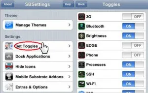 Встановити в cydia sbsettings c ios
