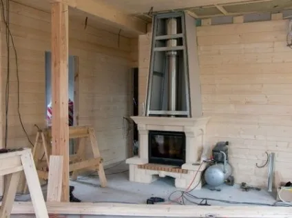 Установка печі-каміна в дерев'яному будинку (34 фото) як встановити камін, монтаж в інтер'єрі (монтаж) Установка печі-каміна в дерев'яному будинку (34 фото) як встановити камін, монтаж в інтер'єрі