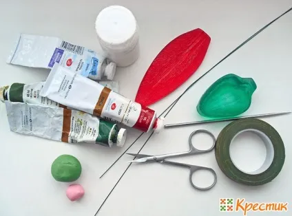 Весняні квіти - тюльпани - з полімерної глини або холодного фарфору (квіти холодний фарфор полімерна глина майстер клас) Весняні квіти - тюльпани - з полімерної глини або холодного фарфору