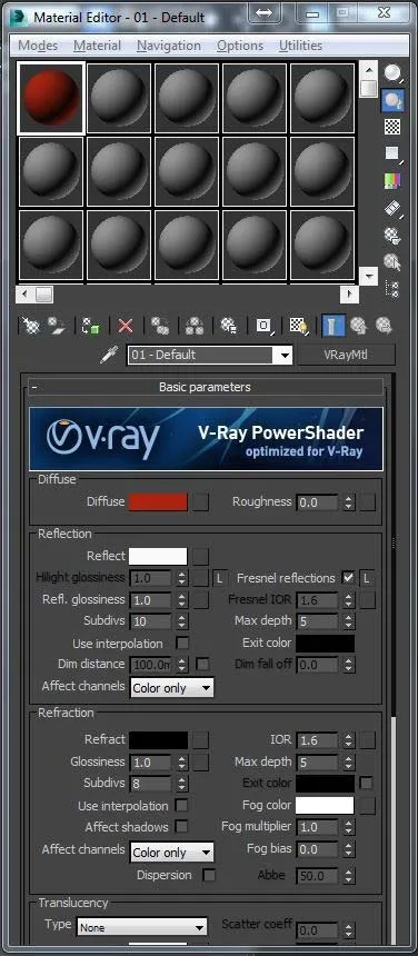 Vray - тіні і прозорість