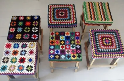 В'язані чохли на крісла - домашній hand-made (в'язані) В'язані чохли на крісла - домашній hand-made
