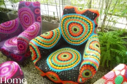 В'язані чохли на крісла - домашній hand-made (в'язані) В'язані чохли на крісла - домашній hand-made