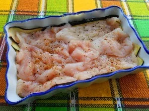Запіканка з баклажанами і куркою в духовці