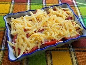 Запіканка з баклажанами і куркою в духовці