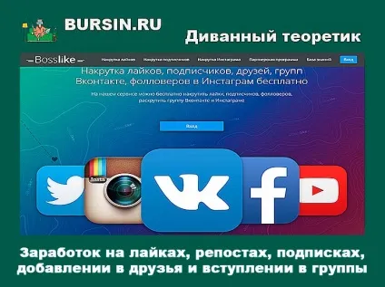 Заробіток на лайок, репоста, підписках