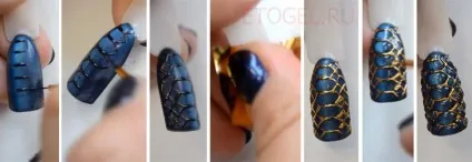 Зміїний манікюр гель лаком (зміїний) Зміїний манікюр гель лаком