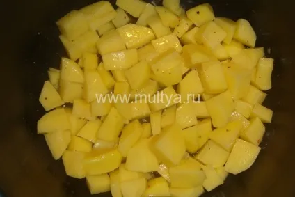 Смажена картопля з сиром і помідорами в мультиварці (мультиварці) Смажена картопля з сиром і помідорами в мультиварці