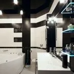 Чорна стеля в ванній фото прикладів (чорний) Чорна стеля в ванній фото прикладів