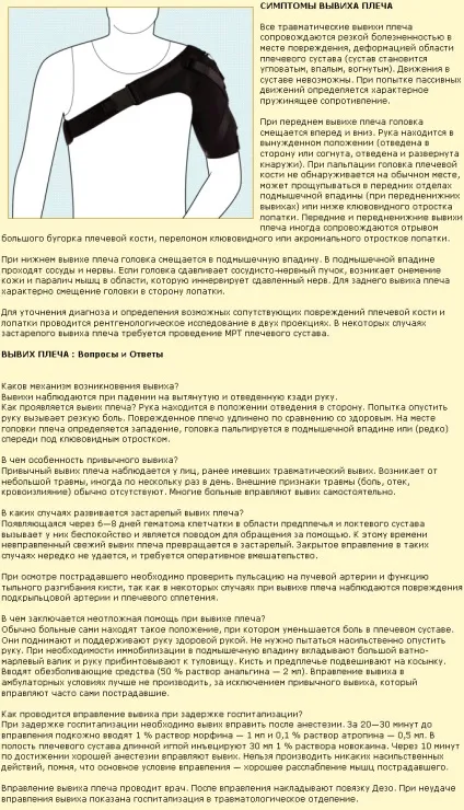 Що робити при вивиху плеча, як визначити вивих і надати допомогу при вивиху плеча у дитини (плеча) Що робити при вивиху плеча, як визначити вивих і надати допомогу при вивиху плеча у дитини