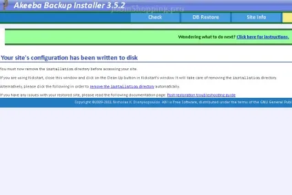 Akeeba backup - відновлення або перенесення сайту (створення) Akeeba backup - відновлення або перенесення сайту