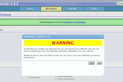 Akeeba backup - відновлення або перенесення сайту (доповнення) Akeeba backup - відновлення або перенесення сайту