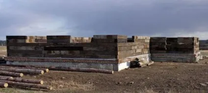 Баня з шпал своїми руками (шпал) Баня з шпал своїми руками