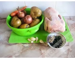 Бульйон курячий з картоплею, кулінарний рецепт з фотографіями (рецепт) Бульйон курячий з картоплею, кулінарний рецепт з фотографіями