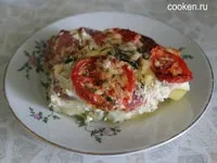 Картопляна запіканка з сиром та ковбасою в духовці - рецепт з фото (рецепт) Картопляна запіканка з сиром та ковбасою в духовці - рецепт з фото