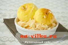 Капуста квашена з яблуками і кропом - рецепт з фото