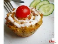 Картопляні тарталетки з куркою - рецепт на (картопляні тарталетки куркою) Картопляні тарталетки з куркою - рецепт на