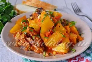 Картопля, тушкований з куркою, рецепт (картопля) Картопля, тушкований з куркою, рецепт