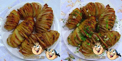 Картопля запечена гармошкою з салом (картопля з начинкою) Картопля запечена гармошкою з салом
