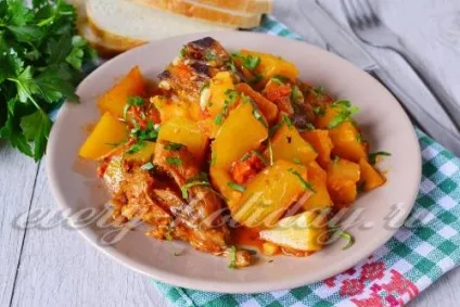 Картопля, тушкований з куркою, рецепт (куркою) Картопля, тушкований з куркою, рецепт