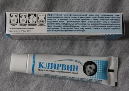 Клірвін від прищів - плям, рубців, лосьйон, відгуки, крем, ціна, мазь, фото (плям) Клірвін від прищів - плям, рубців, лосьйон, відгуки, крем, ціна, мазь, фото