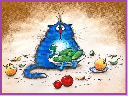 Коти люблять огірки