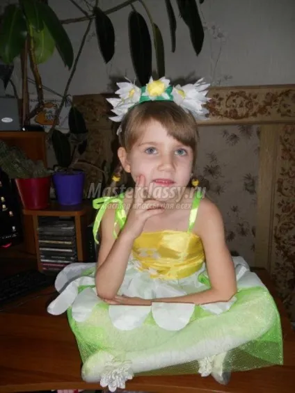 Костюм - ромашка - для дівчинки своїми руками (костюм ромашка для дівчинки своїми руками) Костюм - ромашка - для дівчинки своїми руками