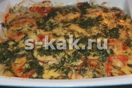 Курка під сиром і помідорами в духовці (помідорами) Курка під сиром і помідорами в духовці