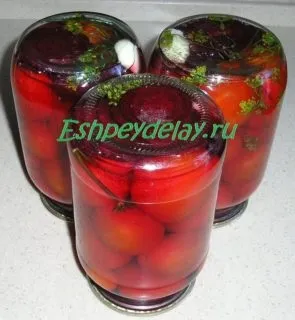 Мариновані помідори з буряком - рецепт з фото (буряком) Мариновані помідори з буряком - рецепт з фото