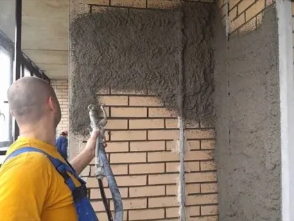Нанесення штукатурки на стіни пістолетом фото і відео роботи з картушні пістолетом бригадир і (фото) Нанесення штукатурки на стіни пістолетом фото і відео роботи з картушні пістолетом бригадир і