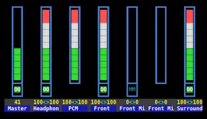 Налаштування звуку в linux за допомогою alsamixer (звуку) Налаштування звуку в linux за допомогою alsamixer