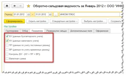 Налаштування оборотно-сальдової відомості в 1с бухгалтерія 8 (1с формується оборотно сальдова відомість) Налаштування оборотно-сальдової відомості в 1с бухгалтерія 8
