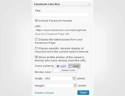 Як додати facebook like box