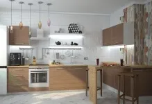 Шпалери для кухні в інтер'єрі фото комбіновані ідеї як скомбінувати і обклеїти, різними поклеїти (інтер'єрі) Шпалери для кухні в інтер'єрі фото комбіновані ідеї як скомбінувати і обклеїти, різними поклеїти
