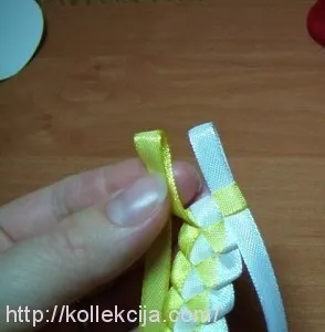 Оплетення обідка стрічками