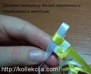 Оплетення обідка стрічками