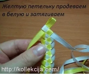Оплетення обідка стрічками