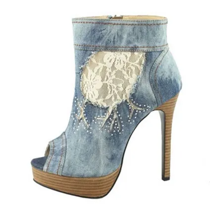 Оригінальні моделі джинсових літніх чобіт сучасна мода
