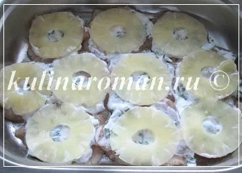 Відбивні з філе курки в духовці з ананасами, під сирної шапкою, смачні рецепти (відбивні з курячого філе) Відбивні з філе курки в духовці з ананасами, під сирної шапкою, смачні рецепти
