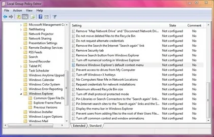 Відключення правою кнопкою миші (контекстне меню) в windows xp, windows vista і windows, 7 - (відключення правою кнопкою миші) Відключення правою кнопкою миші (контекстне меню) в windows xp, windows vista і windows, 7 -
