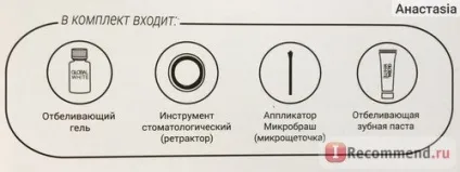 Відбілююча система global white by gladcor - «відбілюємо зубки на кілька тонів за допомогою