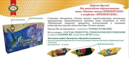 Чому цукерки назвали - пташине молоко (назва) Чому цукерки назвали - пташине молоко