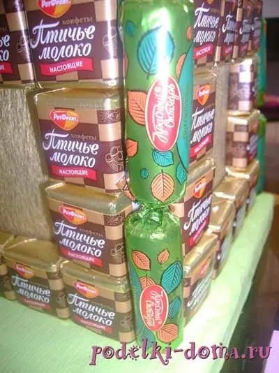 Подарунки з цукерок своїми руками - композиція будиночок, коробочка ідей і майстер-класів (з цукерок) Подарунки з цукерок своїми руками - композиція будиночок, коробочка ідей і майстер-класів