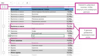 Чому я не можу додати проміжні підсумки в таблицю excel (підсумки) Чому я не можу додати проміжні підсумки в таблицю excel