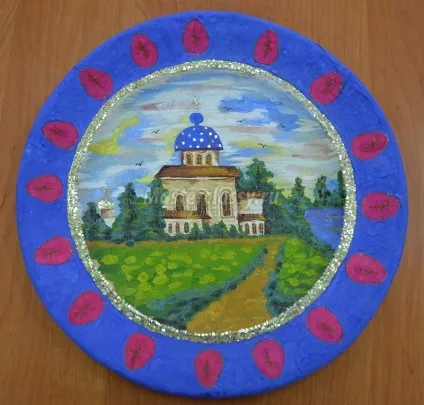 Виріб з пап'є-маше «розписна тарілка» (пап'є маше тарілка) Виріб з пап'є-маше «розписна тарілка»