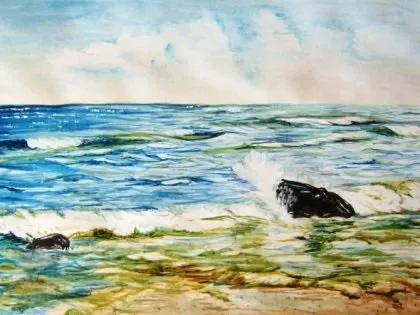 Як намалювати море