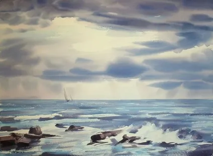 Як намалювати море аквареллю (малюнок) Як намалювати море аквареллю