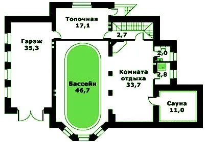 Проекти та планування гаража з лазнею під одним дахом (однієї) Проекти та планування гаража з лазнею під одним дахом