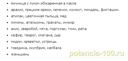 Продукти підвищують потенцію у чоловіків (що підвищують) Продукти підвищують потенцію у чоловіків