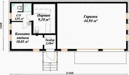 Проекти та планування гаража з лазнею під одним дахом (проекти) Проекти та планування гаража з лазнею під одним дахом